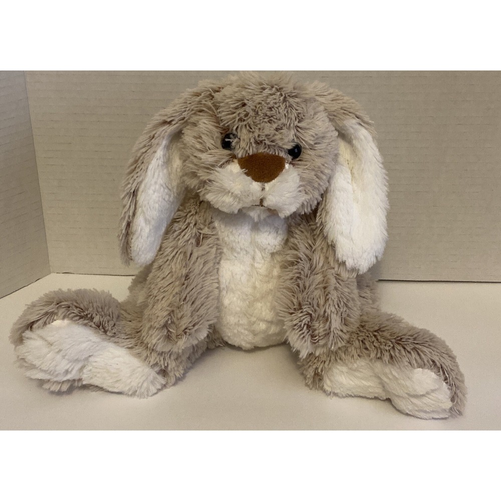 Melissa and Doug Plush Rabbit Bunny Frosted Brown Stuffed Animal Easter Toy 9"